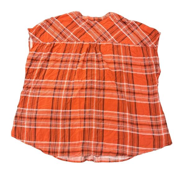 Torrid Women's Challis Button Front Dolman Sleeve Top Pumpkin Size 18-20 - Picture 3 of 8